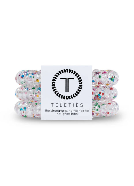 Teleties Spiral Hair Coils | Small | Party People Hair Ties