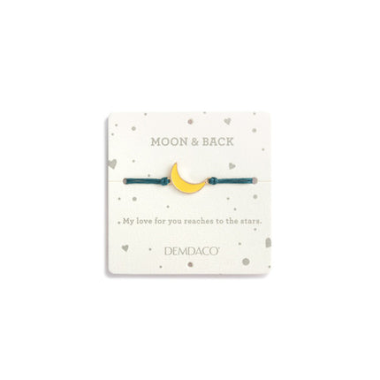 Demdaco Moon and Back Blue Bear - 8in Bracelet 