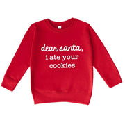 Bump & Beyond Designs Santa I Ate Your Cookies, Kids Funny Christmas Sweatshirt