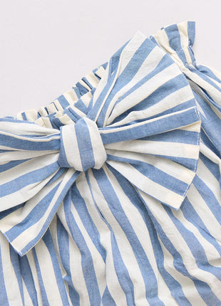 Pink Chicken Baby Girls Abigail 2-Piece Set - Blue Stripe Bottom Details