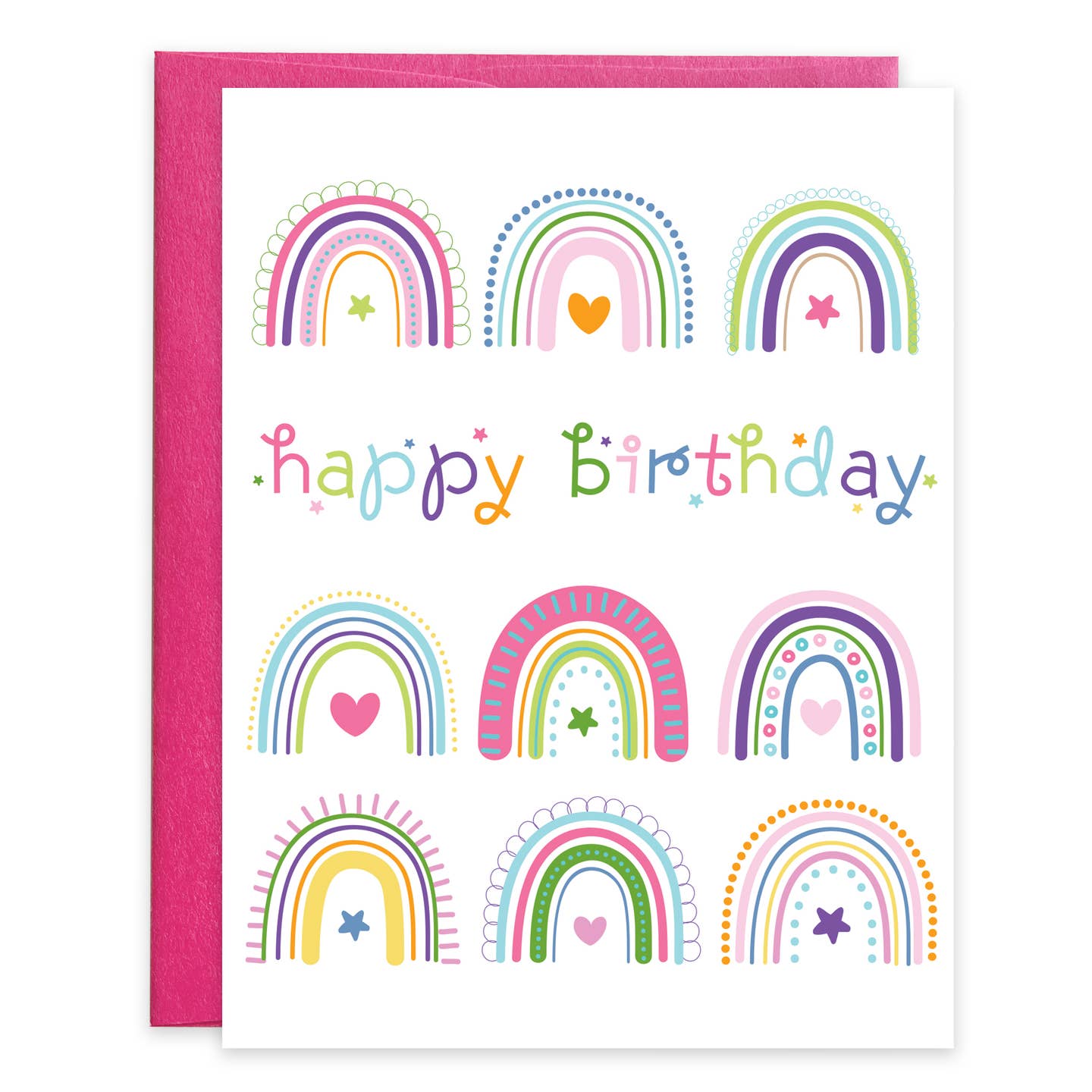 Gina B Designs Birthday Greeting Card - Rainbows