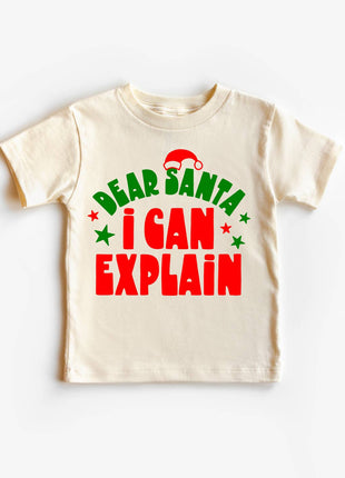 Benny & Ray Apparel Dear Santa I Can Explain Kids Christmas Shirt 