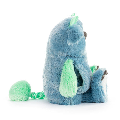 Demdaco Calming Cuddlers Blue Monster Stuffed Animal 14"
