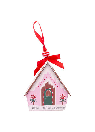 Cait + Co Bath Bomb Christmas Ornament House - Pink