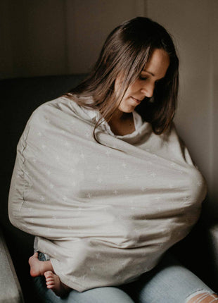 Parker Baby Co. Multi-Use Cover, Desert as a nursing cover