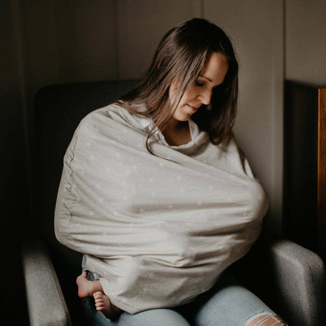 Parker Baby Co. Multi-Use Cover, Desert as a nursing cover