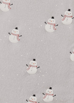 Quincy Mae Bamboo Zip Footie || Snowmen Pattern