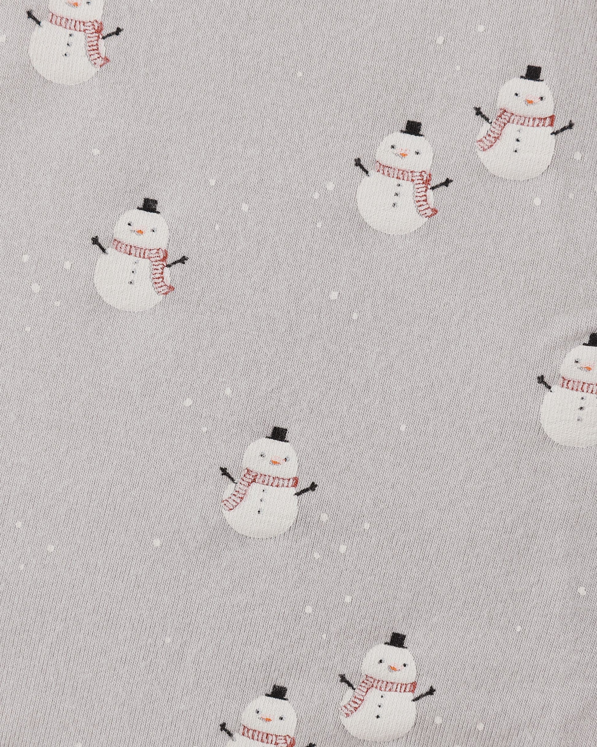 Quincy Mae Bamboo Zip Footie || Snowmen Pattern