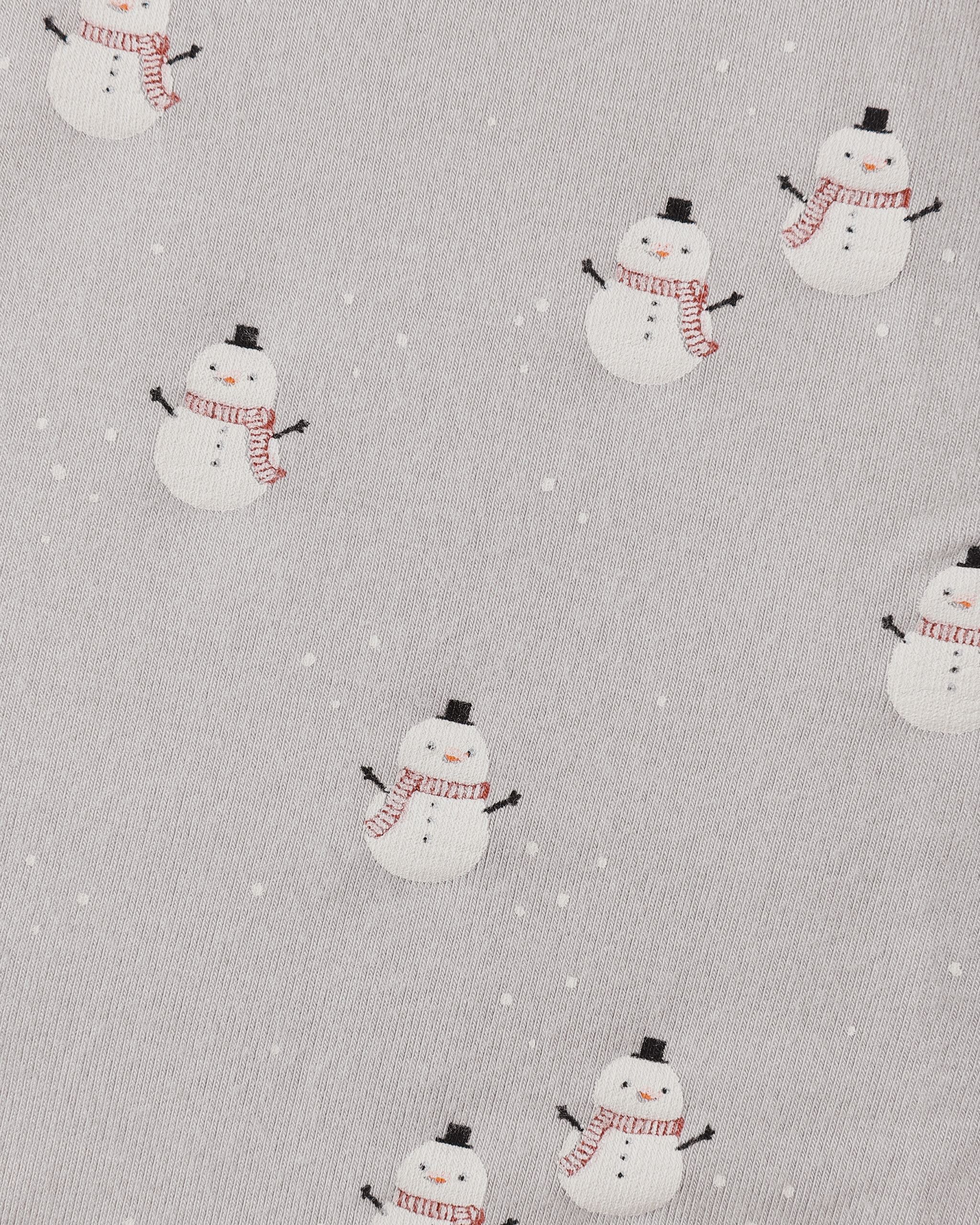 Quincy Mae Bamboo Zip Footie || Snowmen Pattern
