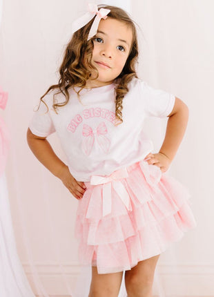 Model Wearing Sweet Winks Ballet Bow Tiered Tutu