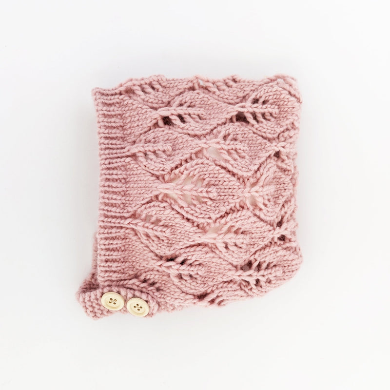Huggalugs Leaf Lace Bonnet Rosy