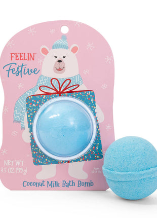 Cait + Co Polar Bear Christmas Clamshell Bath Bomb - Feelin' Festive