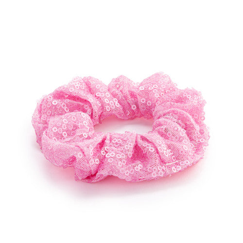 Demdaco Pink Sequined Hair Scrunchie