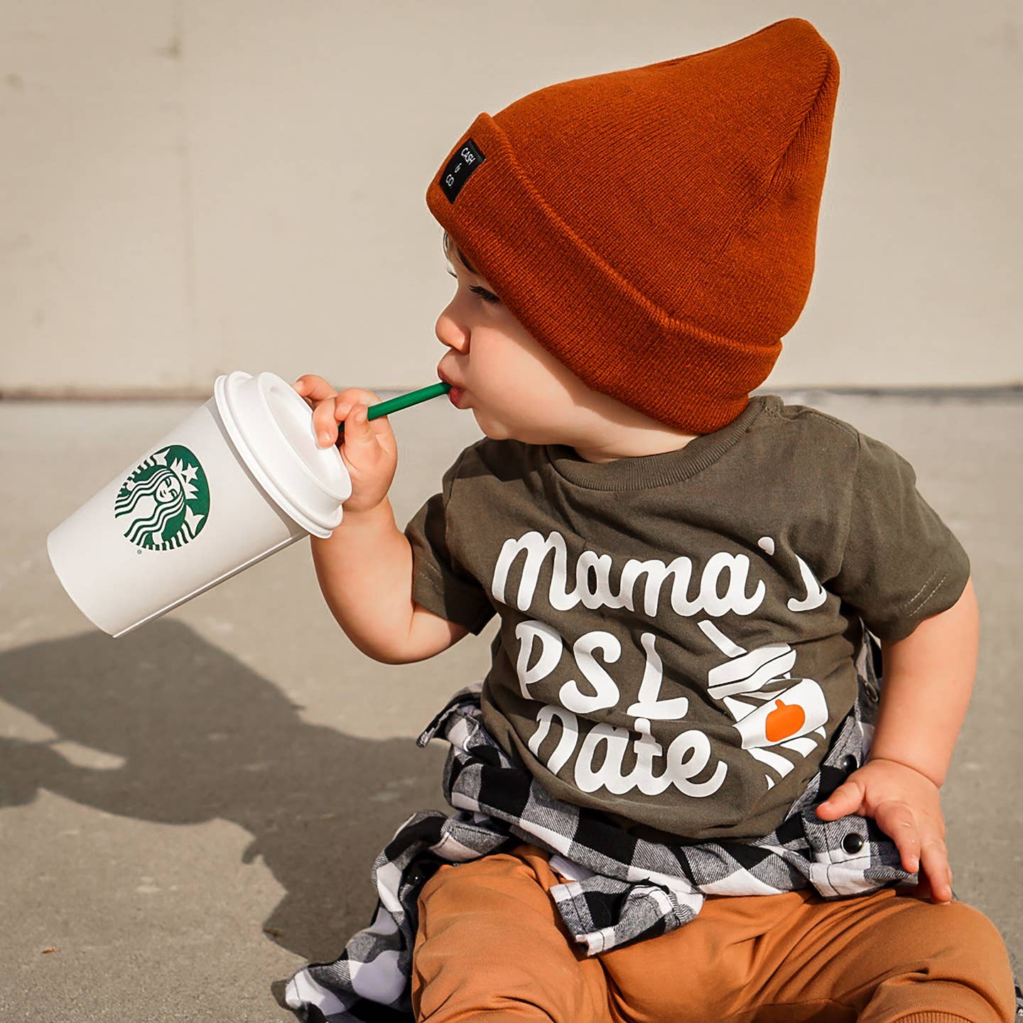 Model Wearing Sonrise State Mama's Psl Date Fall Baby Boy or Toddler T-Shirt