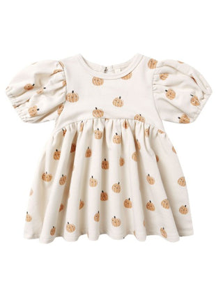 Quincy Mae Darla Dress || Smiley Pumpkins Front