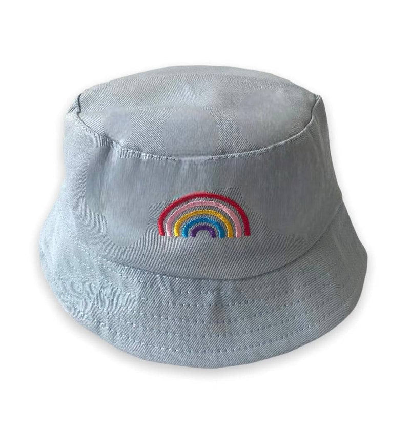 Lola and The Boys Rainbow Reversible Bucket Hat - Blue