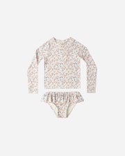 Rylee & Cru Rashguard Girls Set || Flower Fields