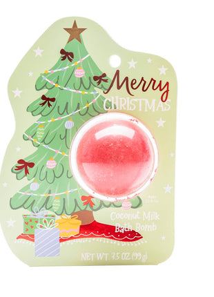 Cait + Co Christmas Tree Clamshell Bath Bomb - Merry Christmas