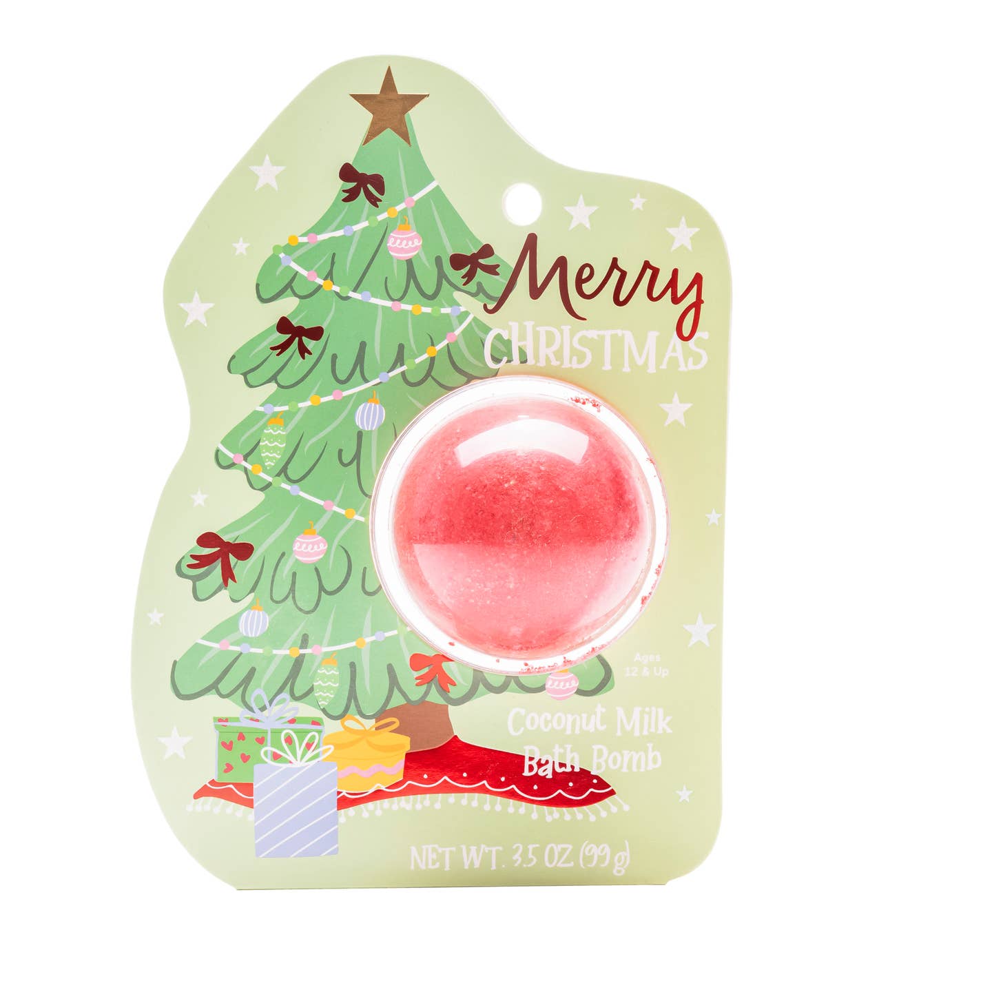 Cait + Co Christmas Tree Clamshell Bath Bomb - Merry Christmas