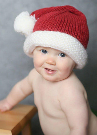 Model Wearing Huggalugs Santa Beanie Hat