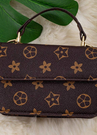 Kids Charm Online Brown Star Printed Crossbody with Chain. BBG25153073 M