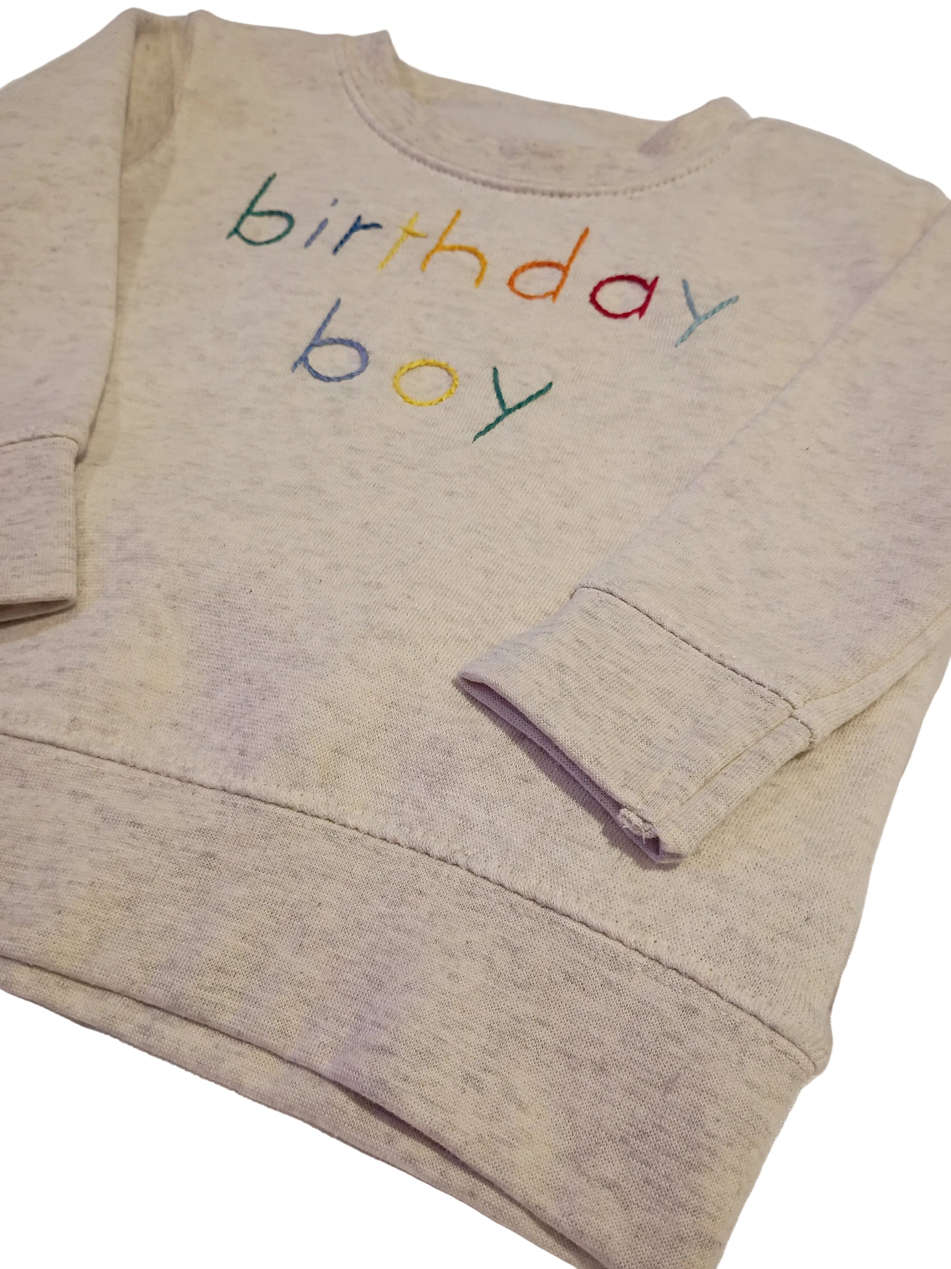 Sweet Olive Street Birthday Boy Embroidered Sweatshirt 