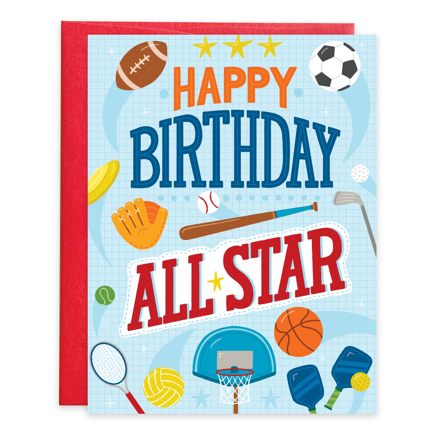 Gina B Designs Birthday Greeting Card - All Star Sports