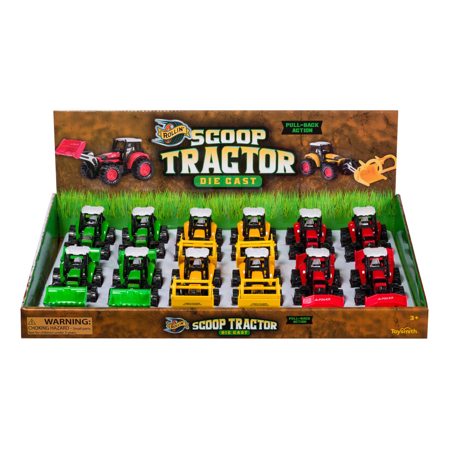 Toysmith Rollin' Scoop Tractor-Toy Tractor, Farm Toys, Die Cast