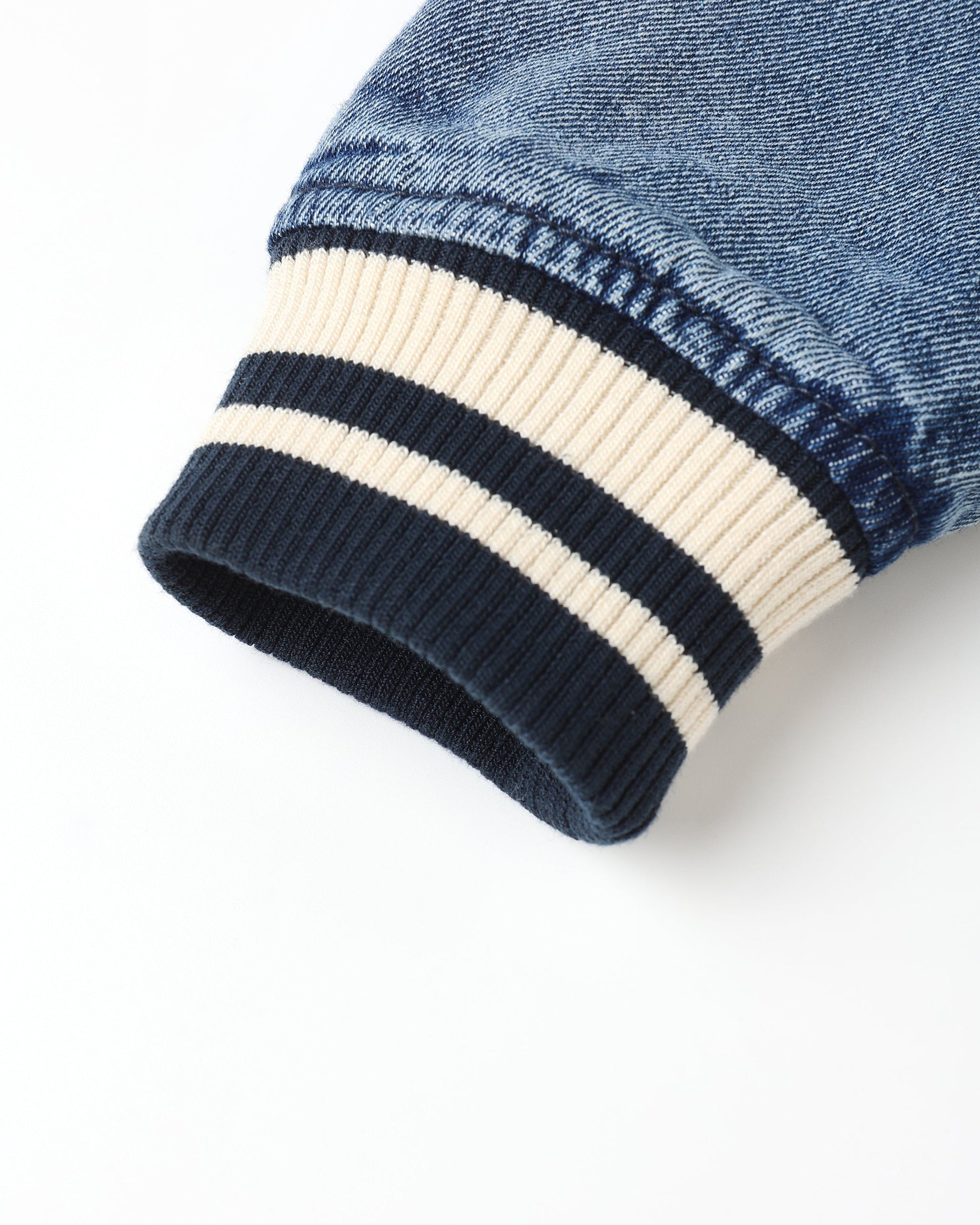 Rylee & Cru Varsity Jacket || Indigo Denim Details