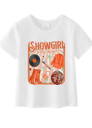 Sparkling Extras In My Showgirl Era Mommy & Me White Cotton T-Shirt