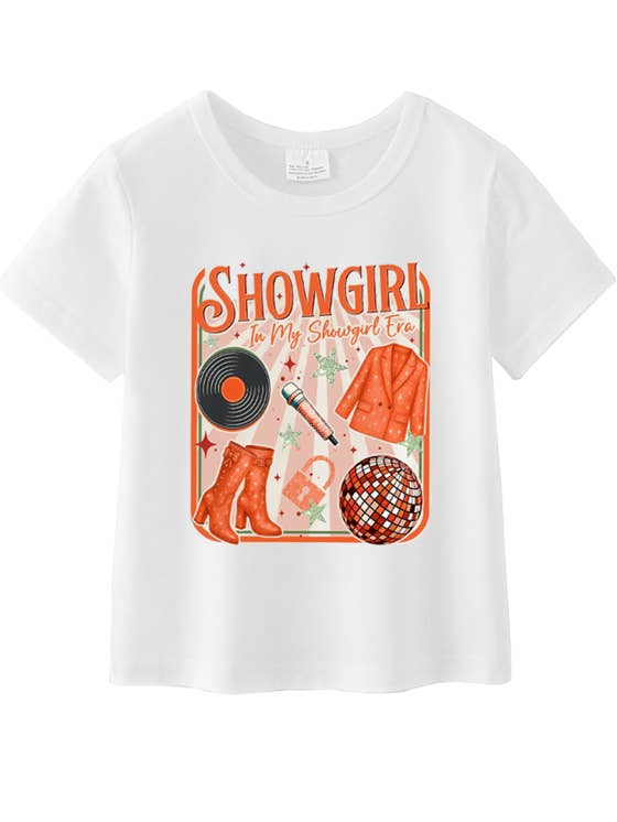 Sparkling Extras In My Showgirl Era Mommy & Me White Cotton T-Shirt
