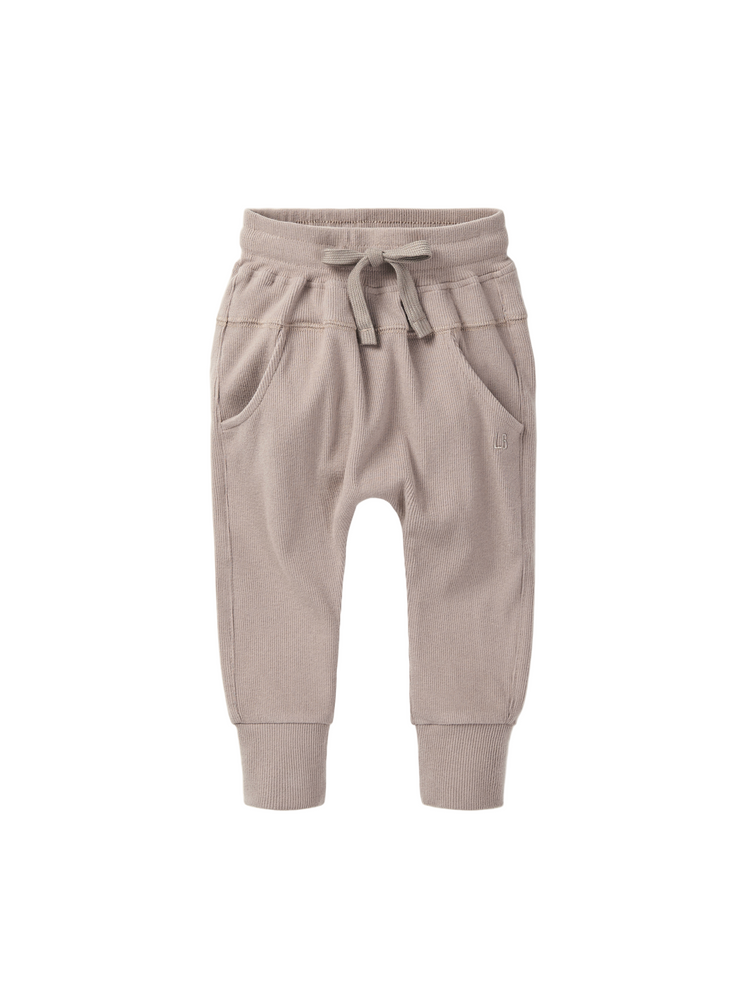 Ribbed Jogger - Mushroom