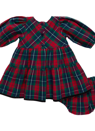 Pink Chicken Baby Girls Maribelle Dress Set - Red Tartan Back