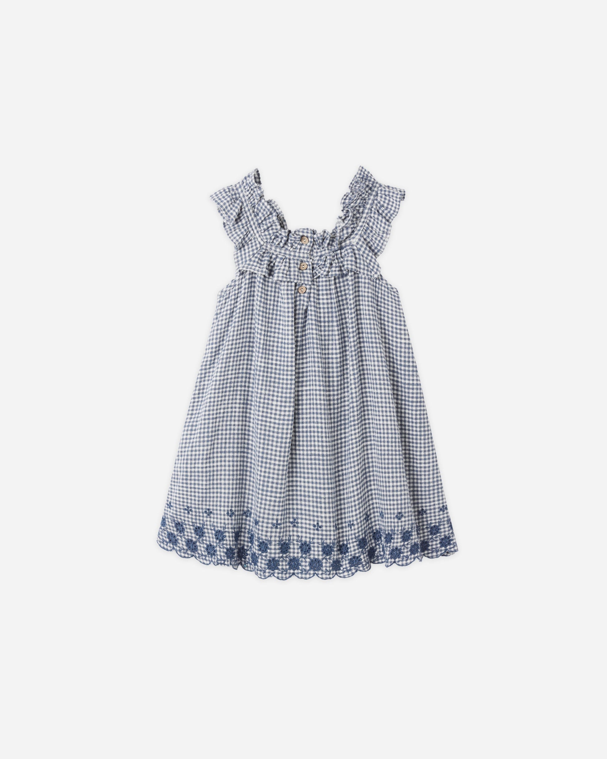 Rylee & Cru Lennon Dress || Marine Gingham Back