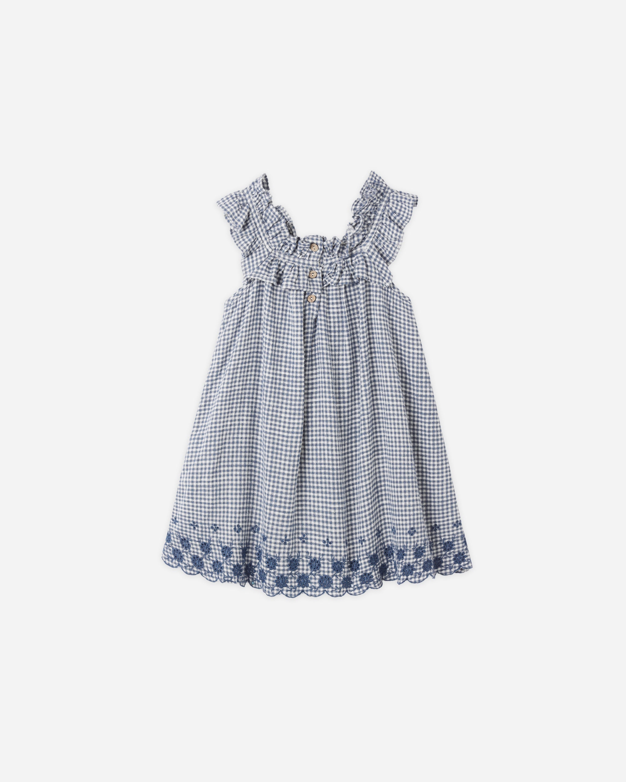Rylee & Cru Lennon Dress || Marine Gingham Back