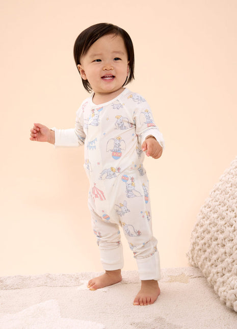 Model Wearing Magnetic Me Dumbo Circus Magnetic Convertible Footie