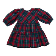 Pink Chicken Girls Maribelle Dress - Red Tartan Front