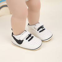 Kids Charm Online Off white infant tennis shoes with velcro. PT5111N