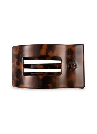 Teleties Flat Rectangle Hair Clip | Small | Tortoise