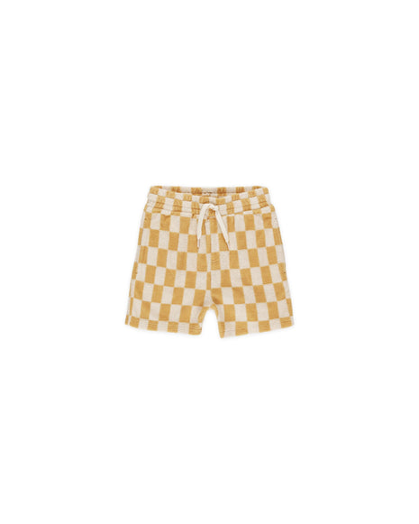 Rylee & Cru Terry Boys Short || Marigold Check