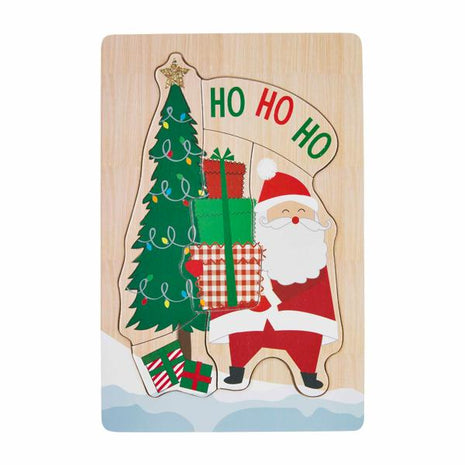 Mudpie Ho Ho Ho Christmas Wood Puzzle