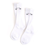 Little Stocking Co. White Cat Knee High Socks