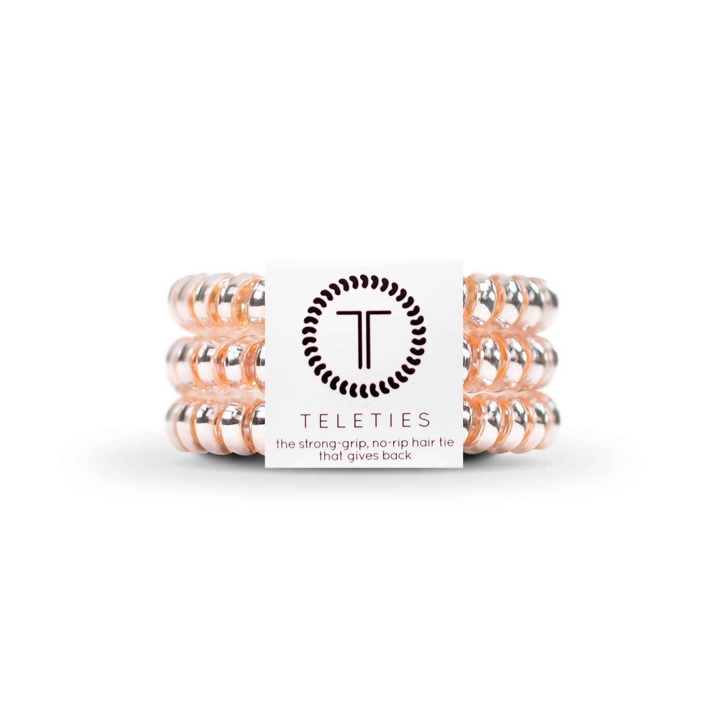 Teleties Spiral Hair Coils | Small | Millennial Pink Hair Ties