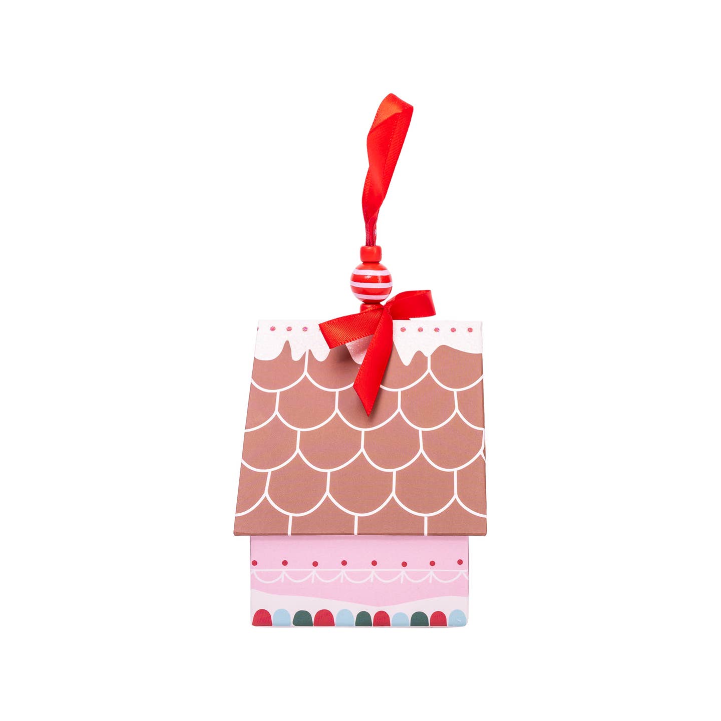 Cait + Co Bath Bomb Christmas Ornament House - Pink