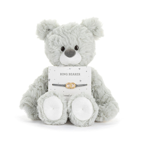 Demdaco Ring Bearer Gray Bear - 6in