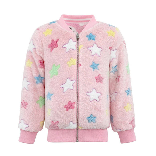 Lola And The Boys Pinky Fuzzy Reversible Bomber
