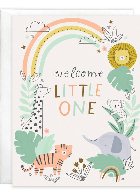 Gina B Designs Baby Greeting Card - in the Jungle Front