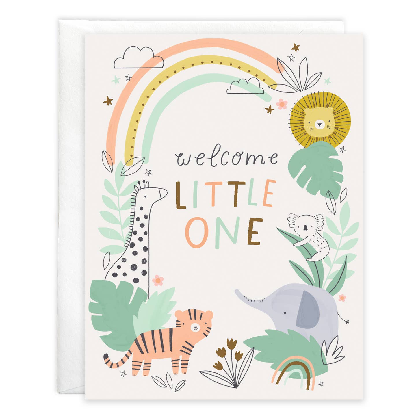 Gina B Designs Baby Greeting Card - in the Jungle Front