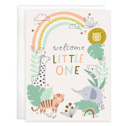 Gina B Designs Baby Greeting Card - in the Jungle Front