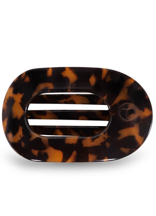 Teleties Round Flat Hair Clip | Small | Tortoise